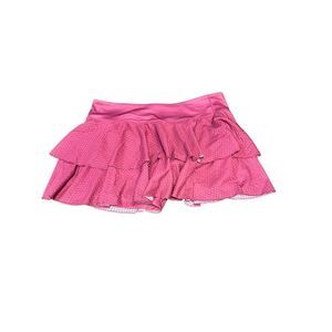 Tennis skirt - mesh ruffle w/built in shorts magenta sz medium